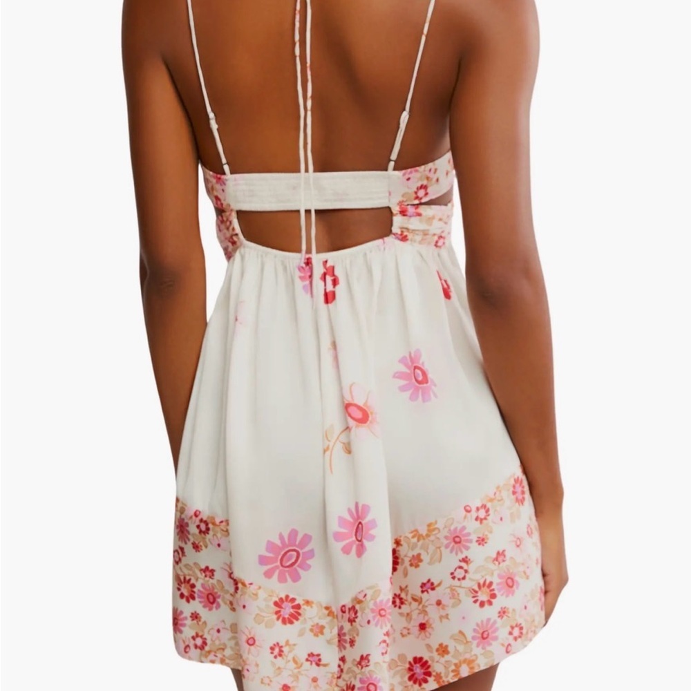 Free People Oasis Placed Floral Mini Slipdress Size Large - Picture 2 of 5